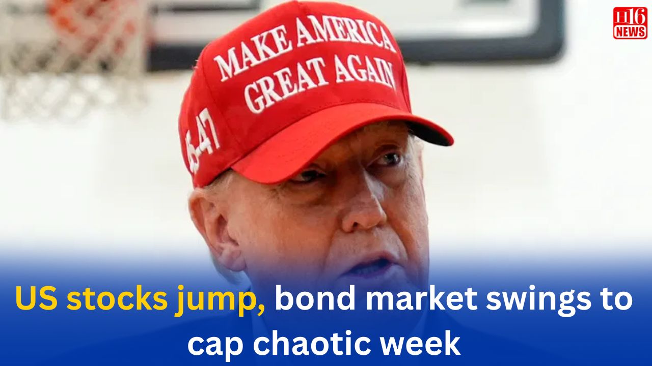 US stocks jump, bond market swings to cap chaotic week